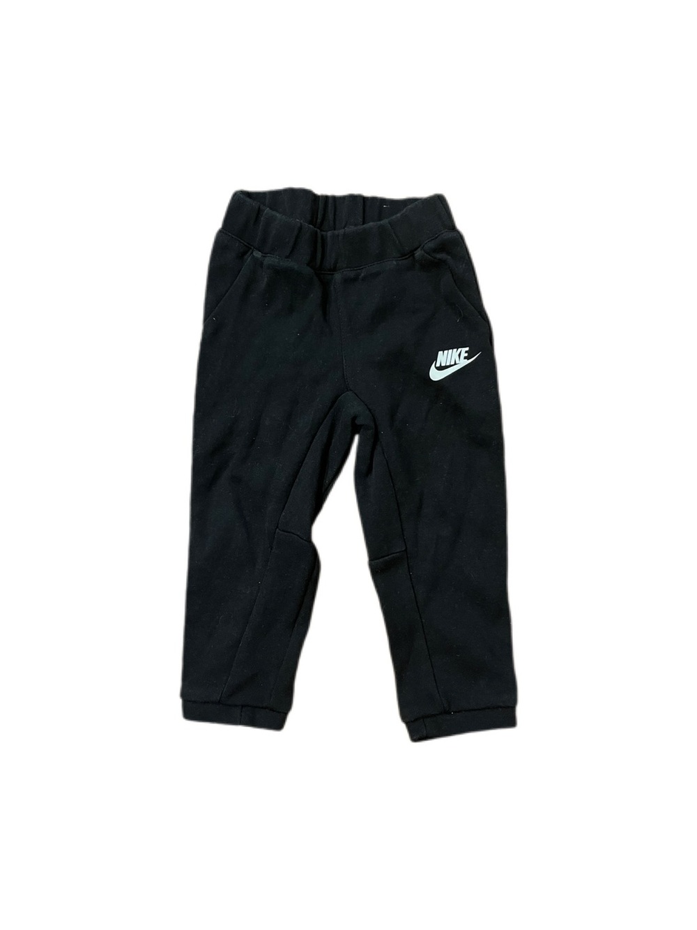 Nike 18m Baby Black Kids Jogger Sweatpants Pants with White Swoosh